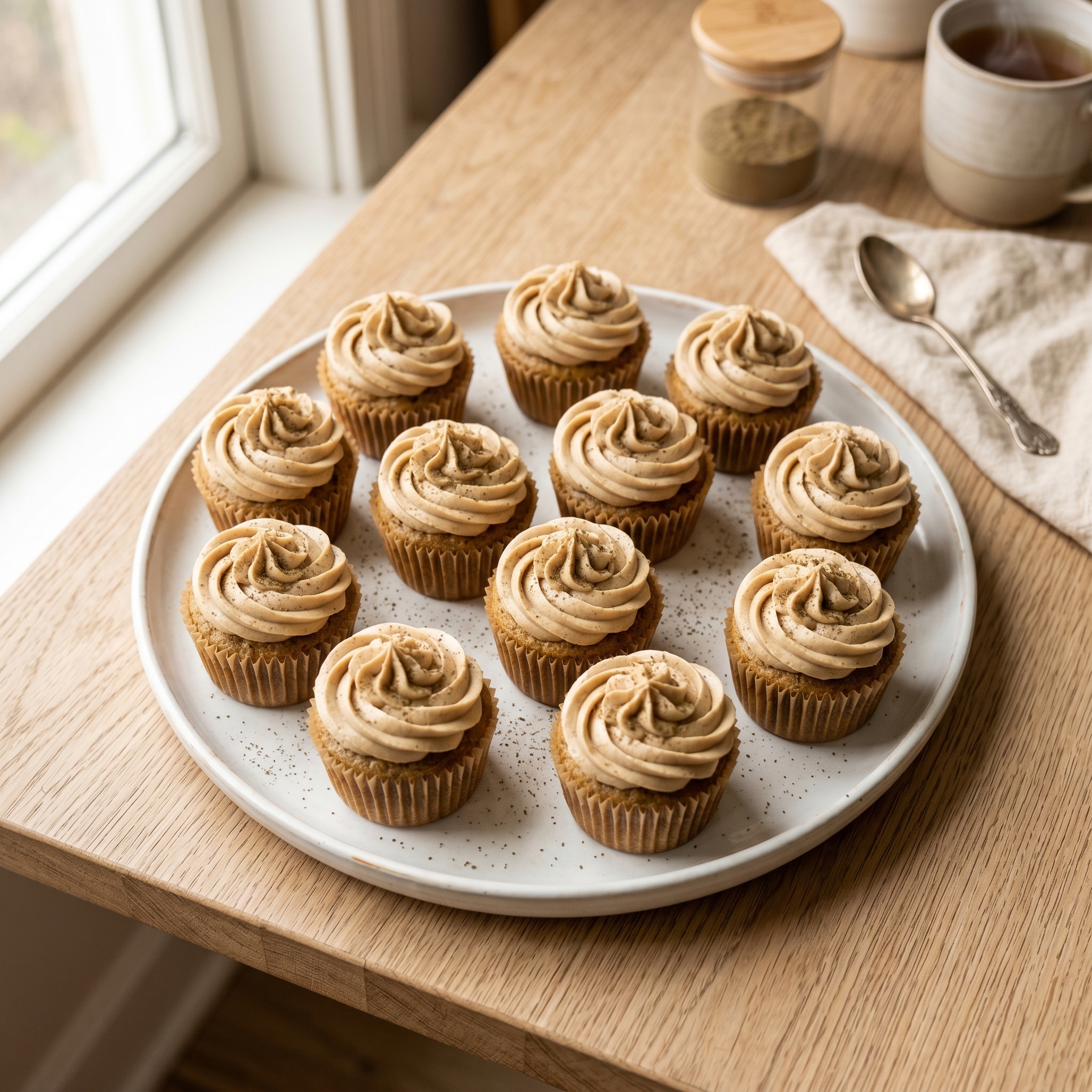 Hojicha Cupcakes