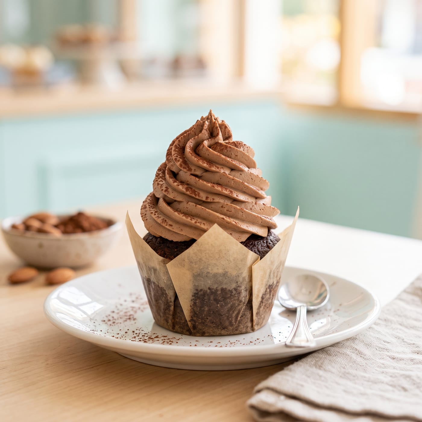Keto Almond Mocha Cupcakes