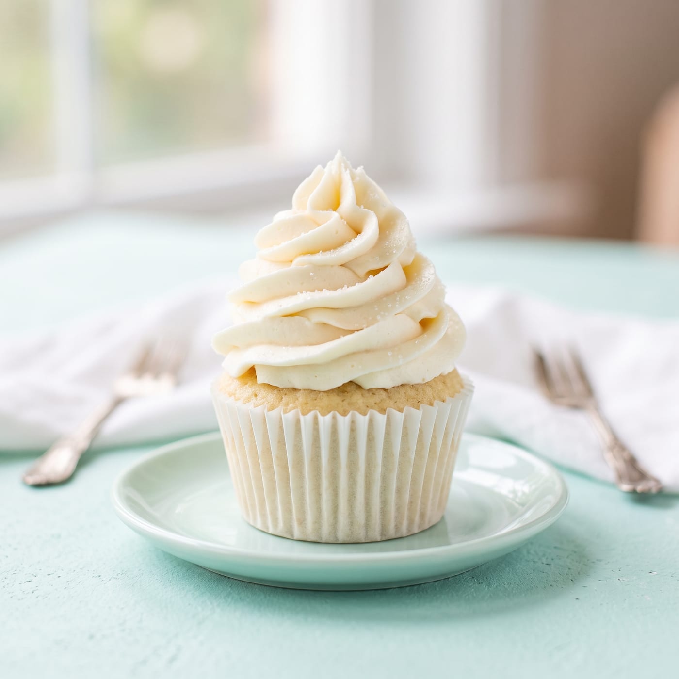 Keto Vanilla Cloud Cupcakes