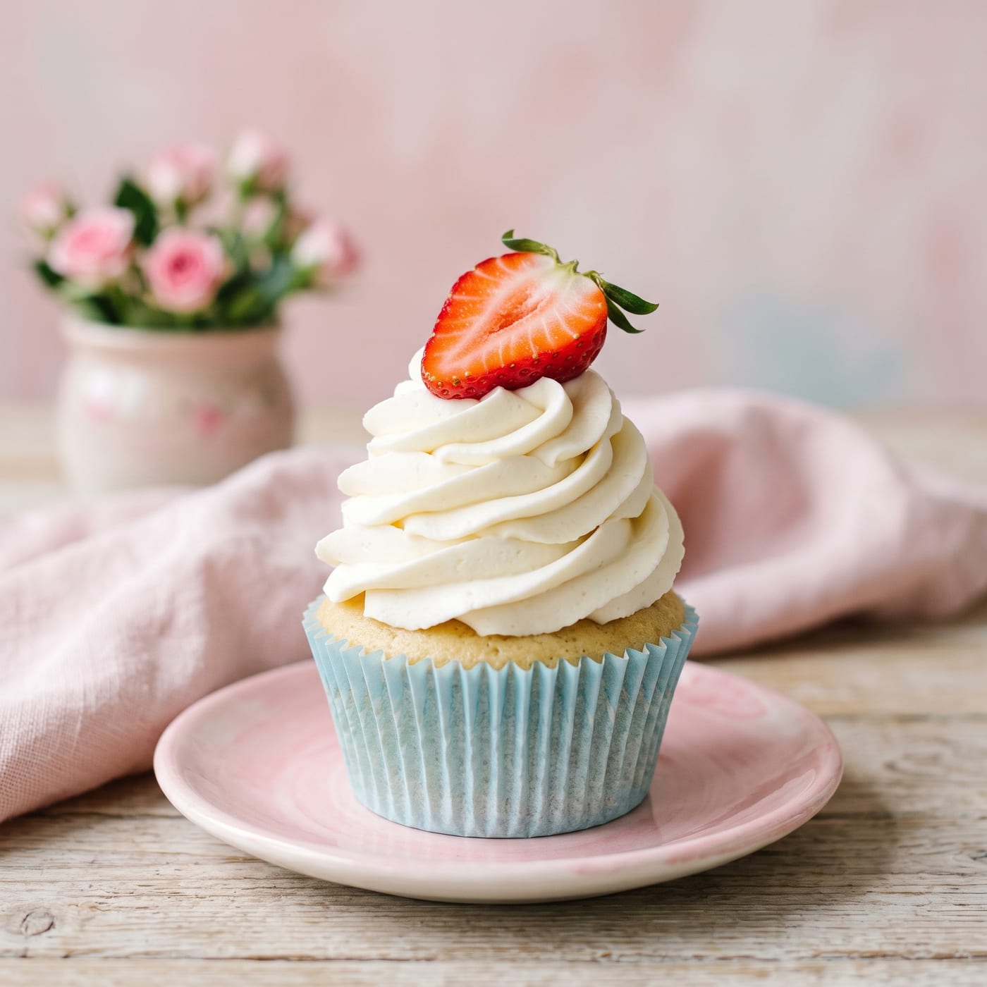 Nut-Free Strawberry Shortcake Cupcakes