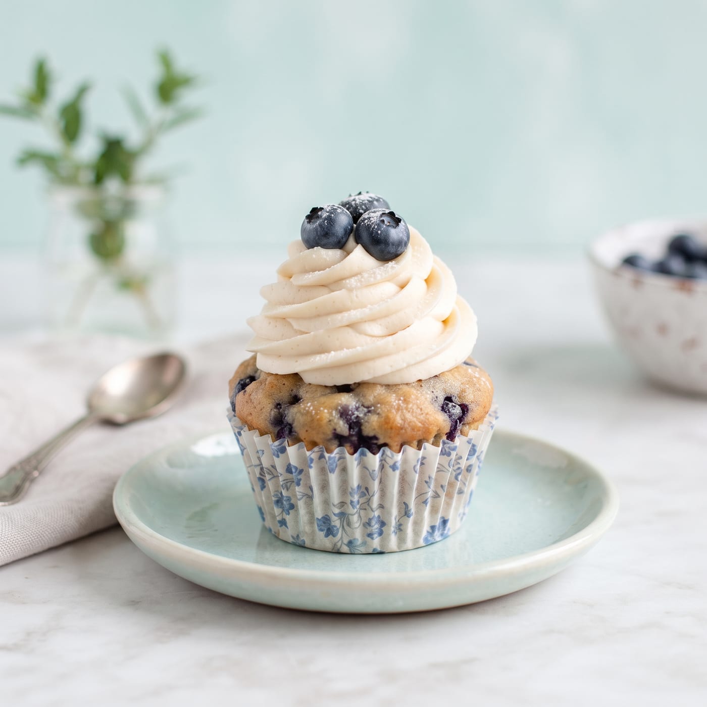 Vegan Blueberry Muffin Cupcakes