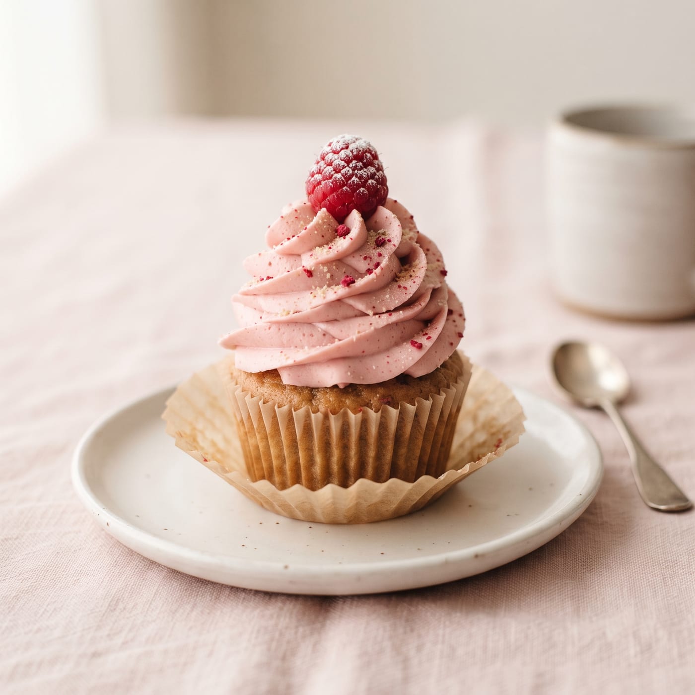 Vegan Raspberry Almond Cupcakes