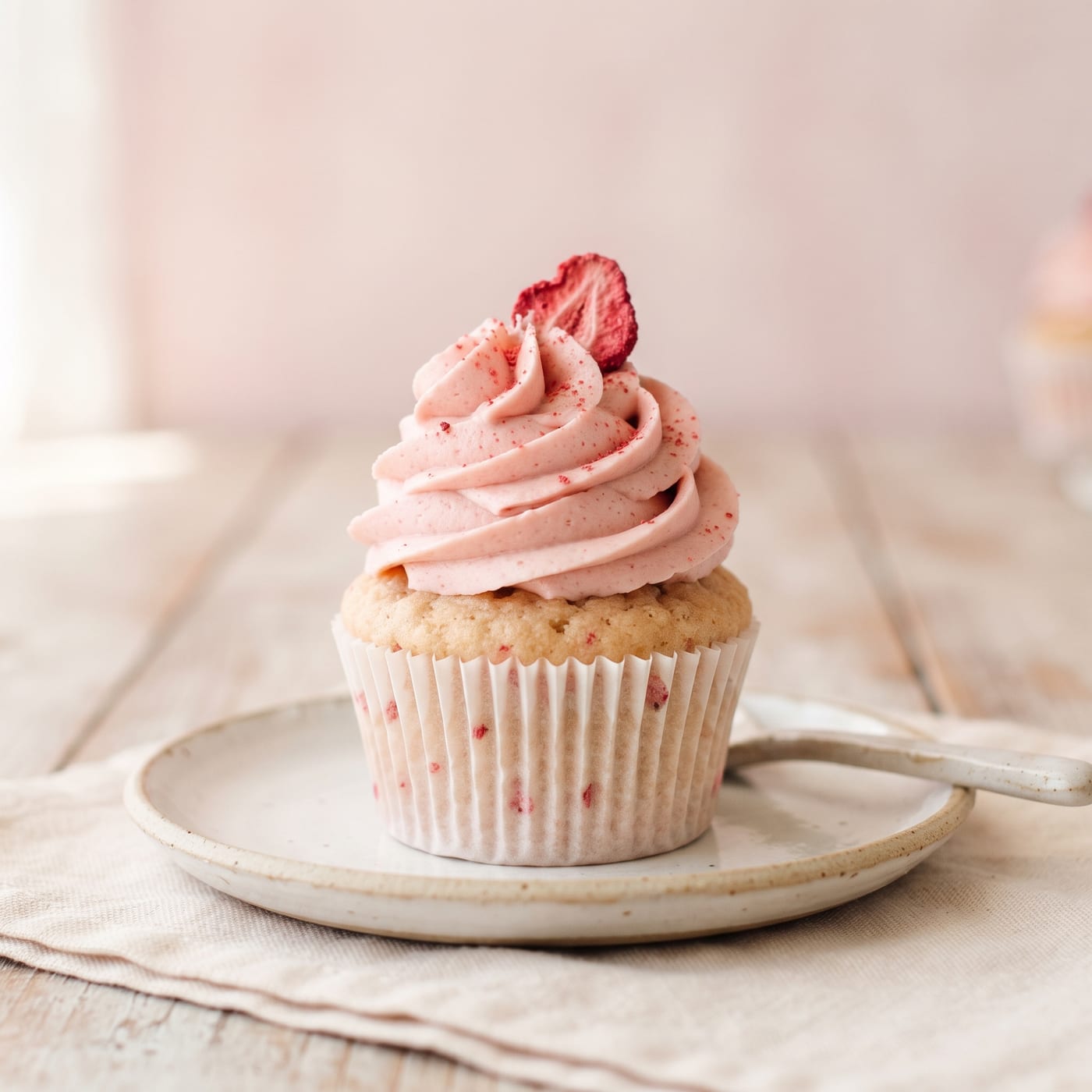 Vegan Strawberry Milk Cupcakes