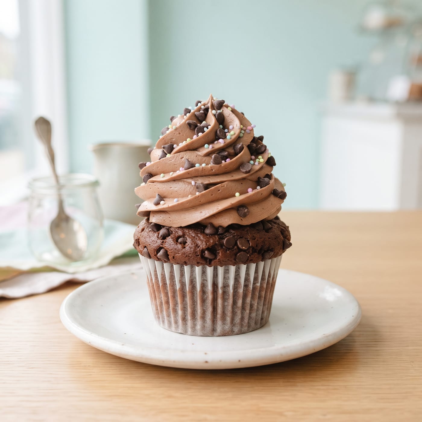 Chocolate Chip Milk Cupcakes