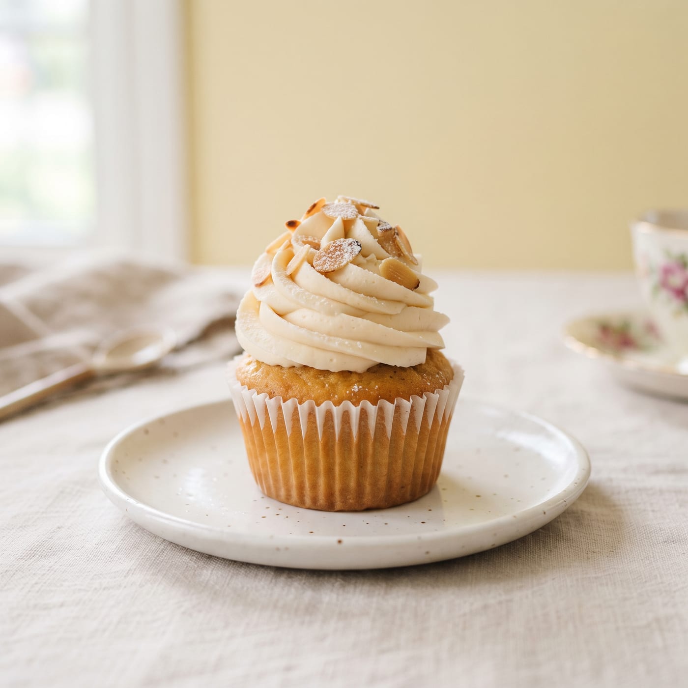Golden Almond Buttercream Cupcakes