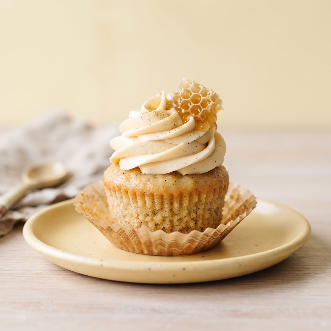 Honey Vanilla Bean Cupcakes