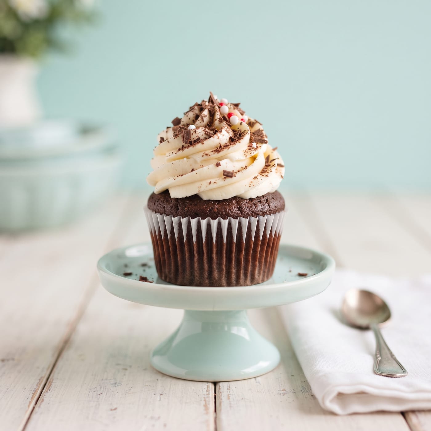 Mint Chocolate Swirl Cupcakes