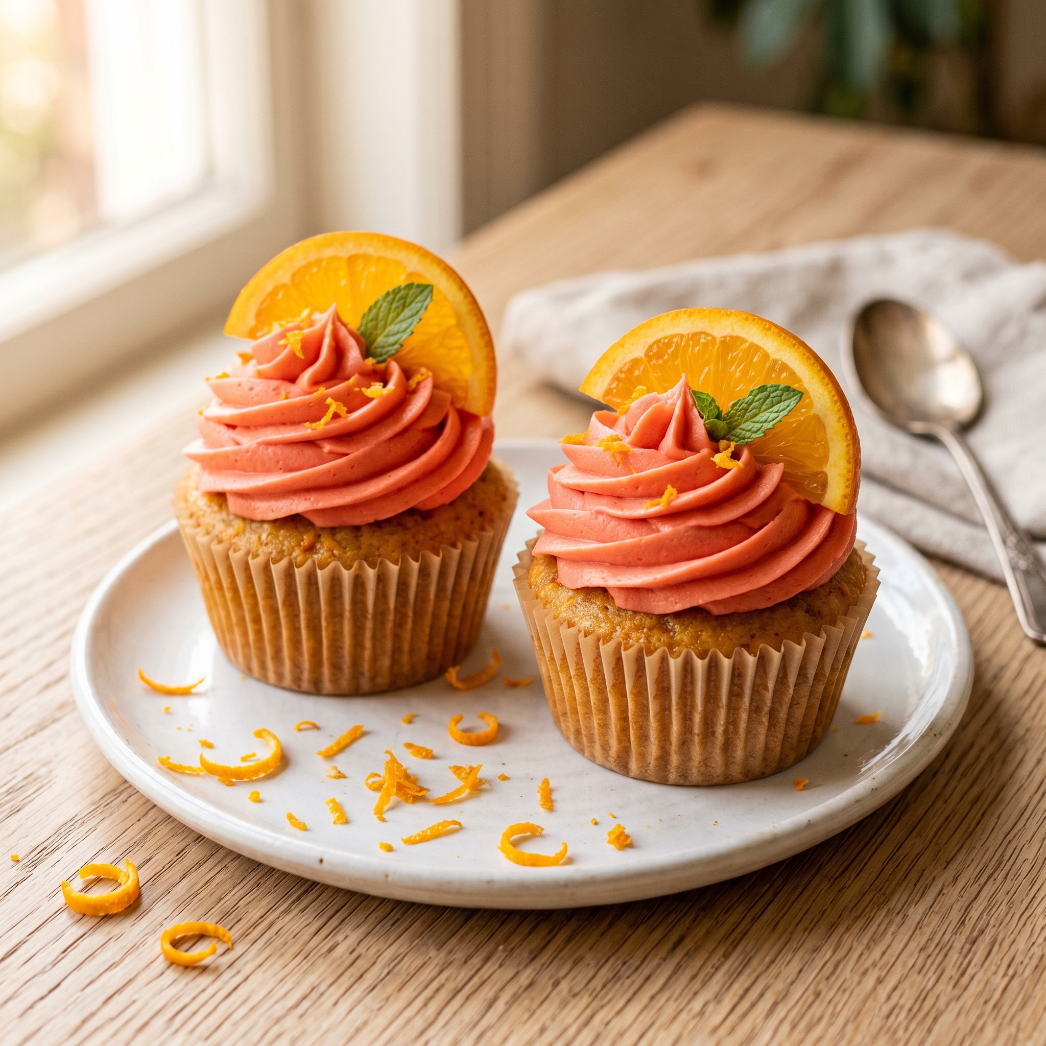 Negroni Orange Cupcakes
