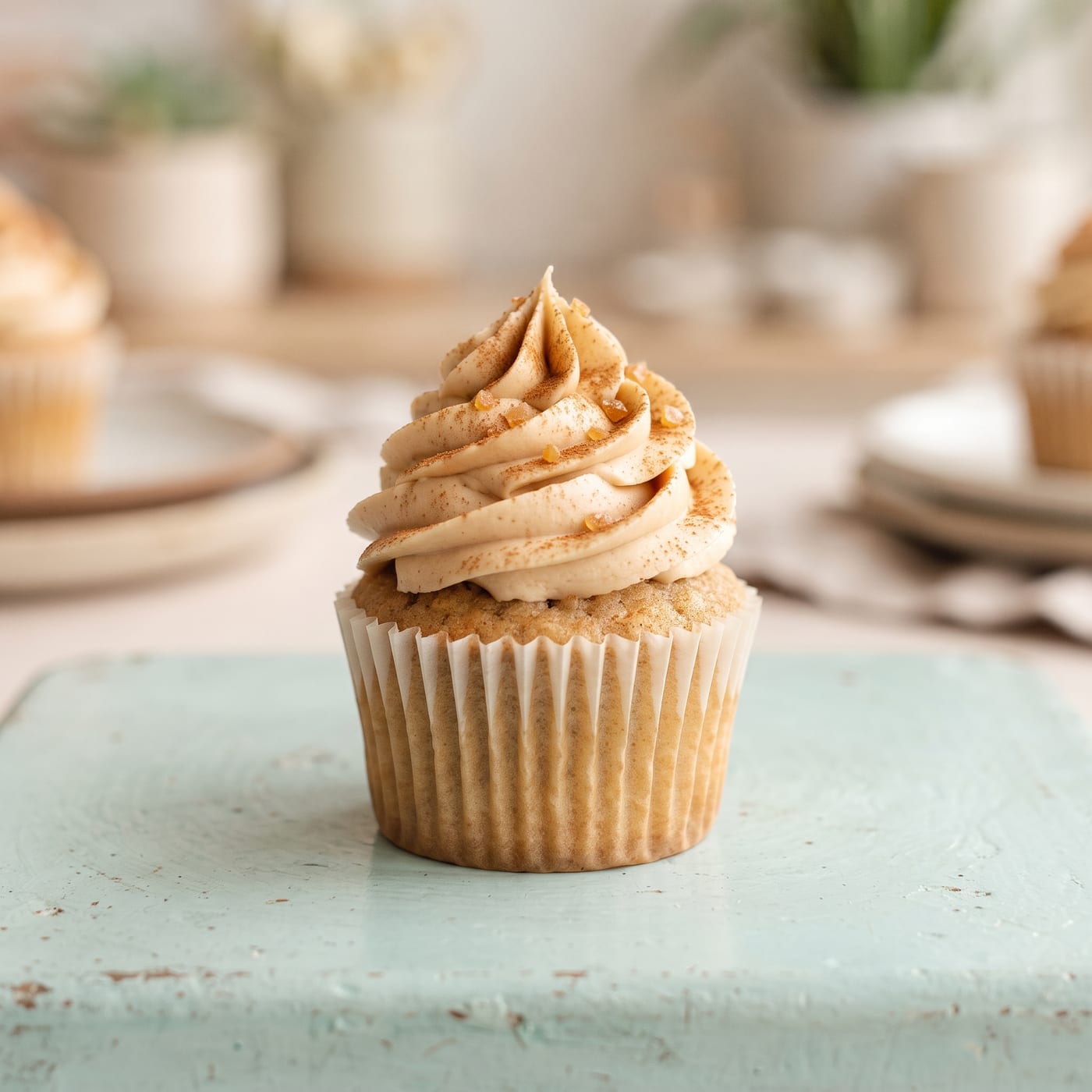 Nut-Free Maple Cinnamon Glaze Cupcakes