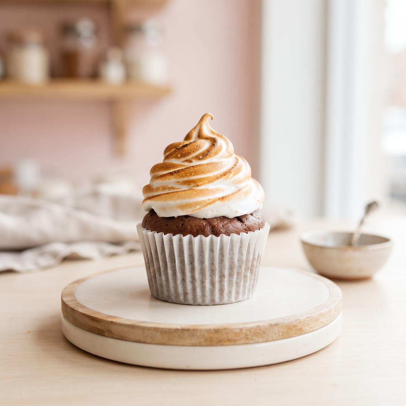 Nut-Free Toasted Marshmallow Cupcakes