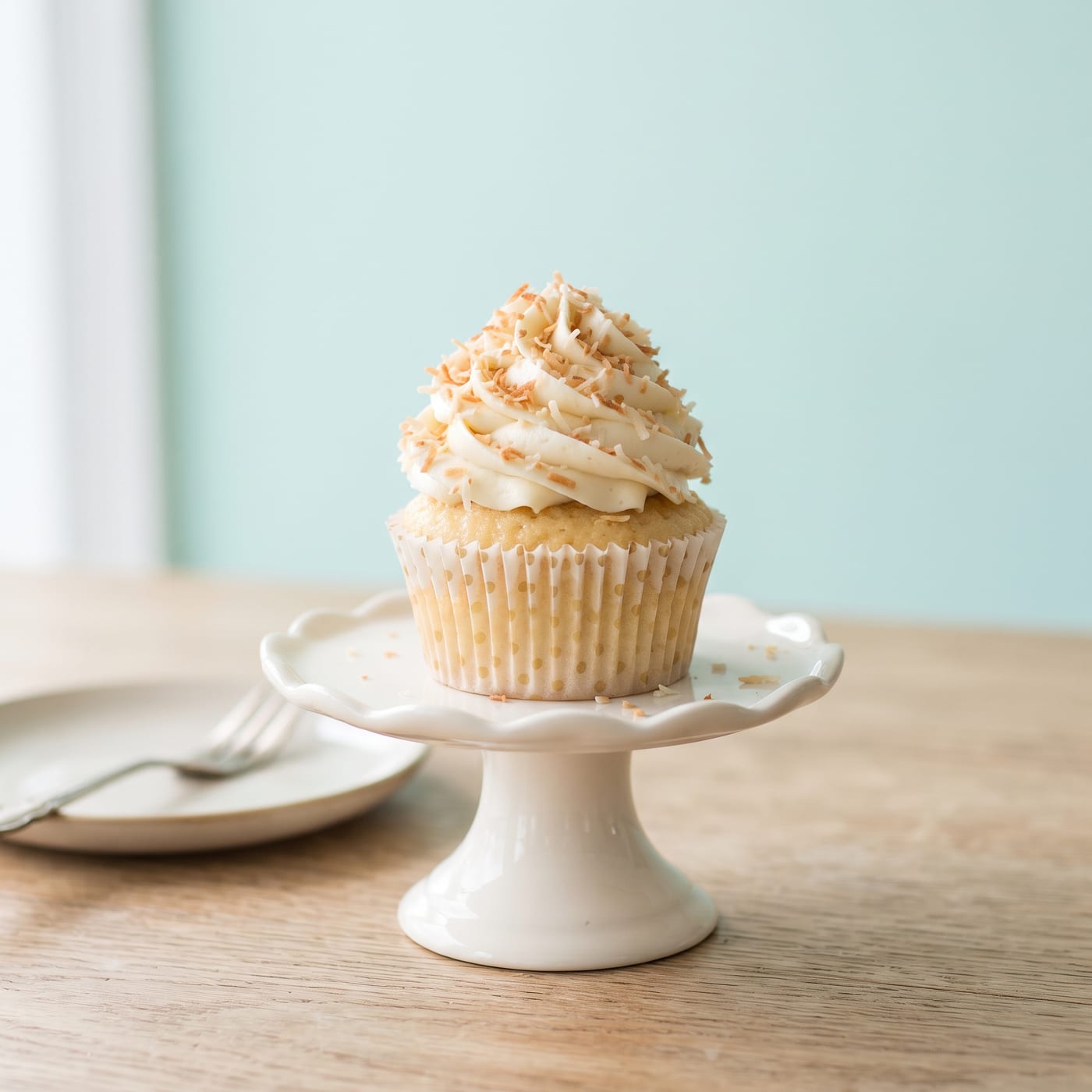 Toasted Coconut Swirl Cupcakes